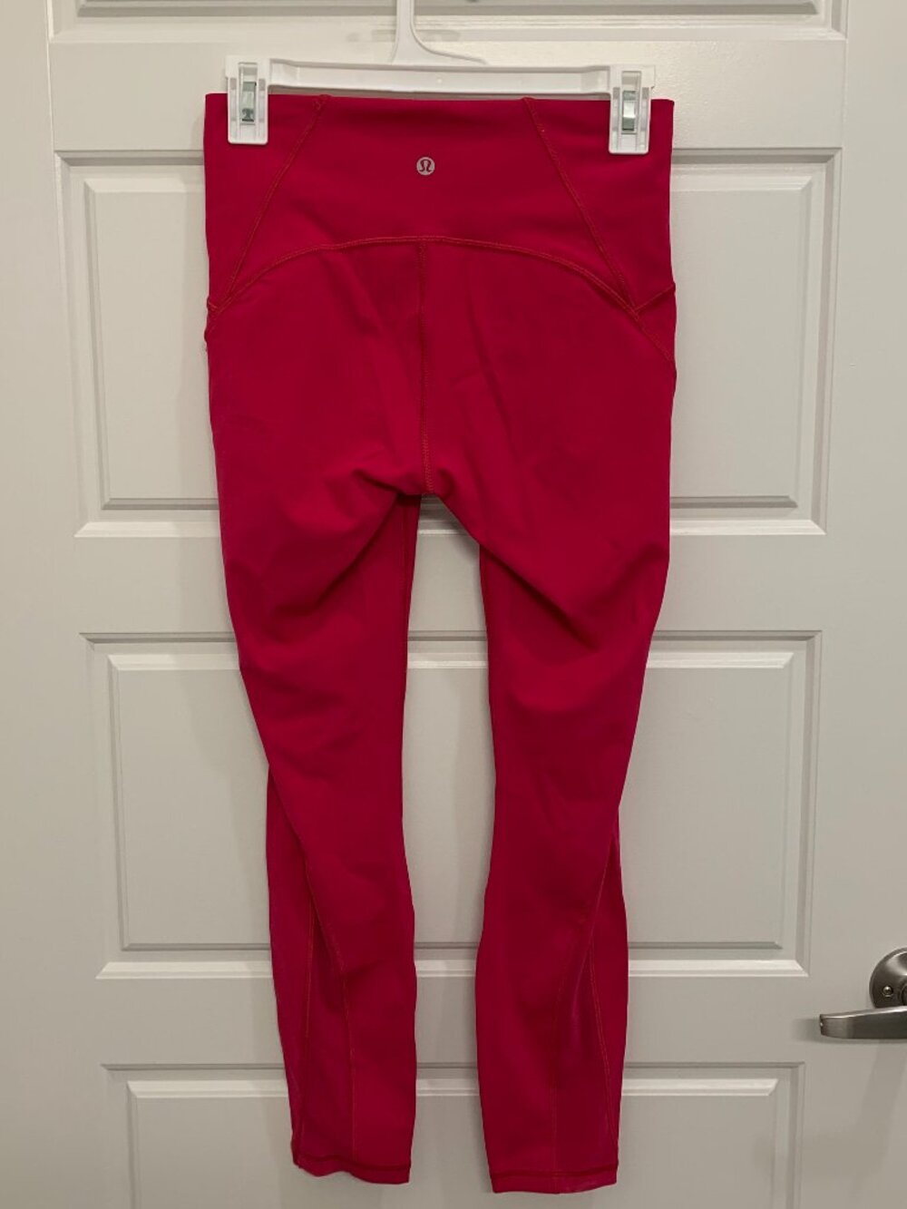 Lululemon Cropped Leggings in Berry with Mesh Detailing